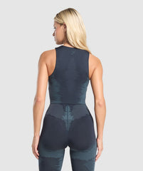 Caged Seamless Tank With Shelf - Heavy Blue/Iron Blue