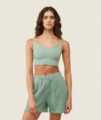 everywear Ribbed Tank - Dollar Green