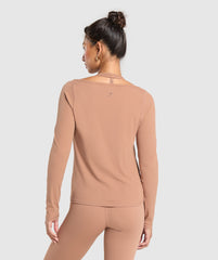 Elevate Long Sleeve Top - Autumn Brown