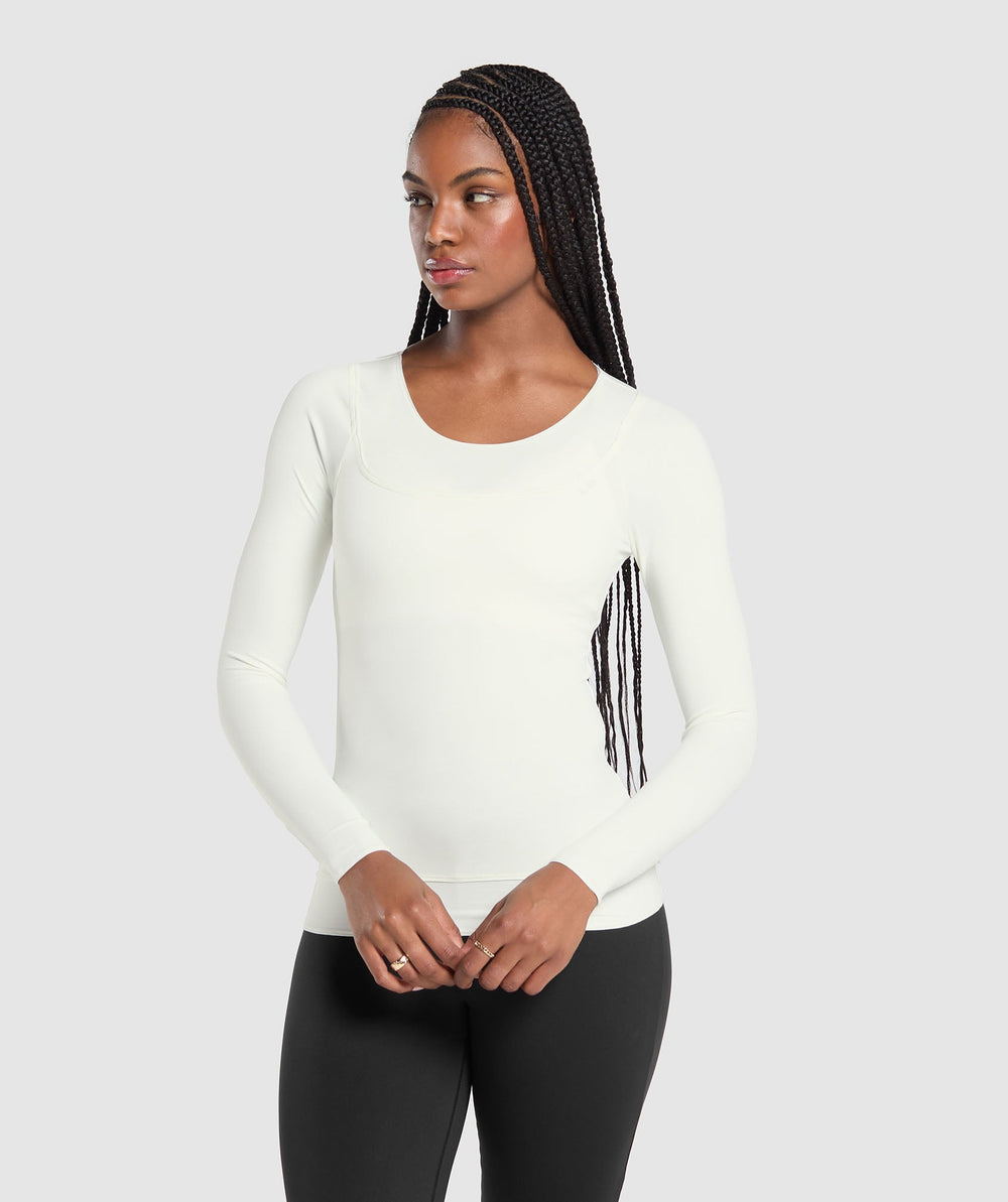 Rest Day Luxe Long Sleeve Top - Soft White