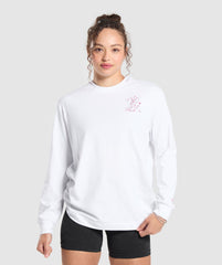 I Love Squats Long Sleeve Skater - White