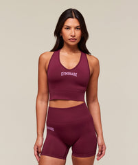 Everyday Seamless Graphic Crop Tank - Strong Pink