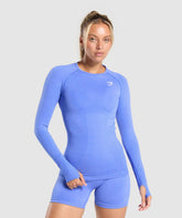 Vital Long Sleeve Top - Lift Blue Marl