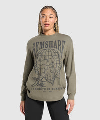 Strength In Numbers Long Sleeve Top - Base Green
