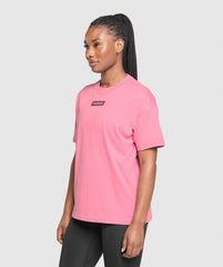 Block Oversized T-Shirt - Sunset Pink