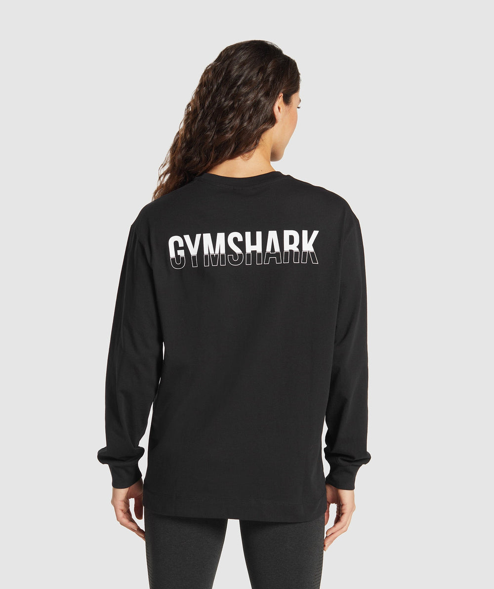 Fraction Long Sleeve T-Shirt - Black/White