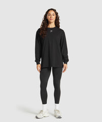 Fraction Long Sleeve T-Shirt - Black/White