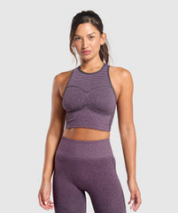Sport Seamless Cropped Tank - Magenta Purple/Dolly Pink
