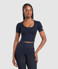 Sport Seamless Midi Top - Heavy Blue/Iron Blue