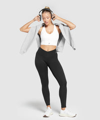 Crop Mesh Tank - White
