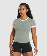 Lifting Baby T-Shirt - Unit Green/White