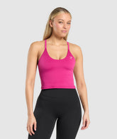 Training Cami Tank With Shelf - Winning Pink