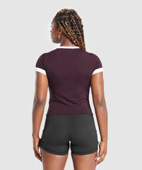 Lifting Baby T-Shirt - Depth Purple/White