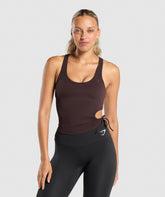 Ruched Side Tank With Shelf - Heritage Brown