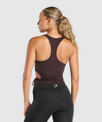 Ruched Side Tank With Shelf - Heritage Brown