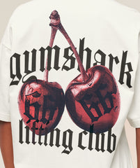 Cherry Graphic Oversized T-Shirt - Soft White
