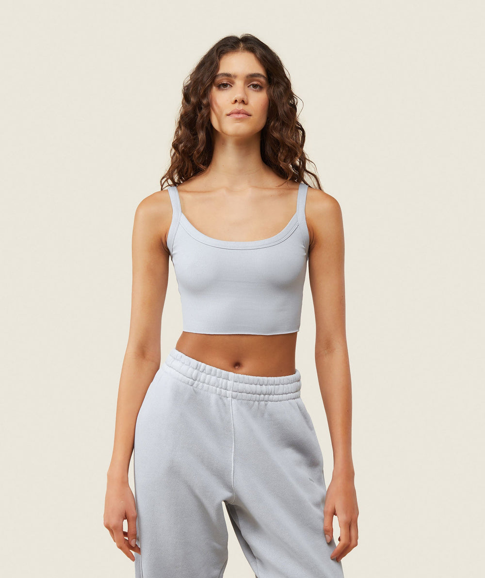 everywear Ribbed Tank - Ice Grey