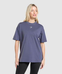 Trace Graphic Oversized T-Shirt - Weighted Purple