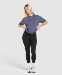 Trace Graphic Oversized T-Shirt - Weighted Purple