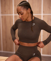 Vital Crop Top - Espresso Marl