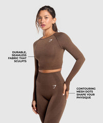 Vital Crop Top - Espresso Marl