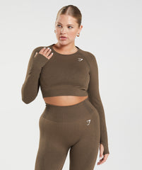 Vital Crop Top - Espresso Marl