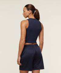 everywear Ribbed Body Tank - Heavy Blue