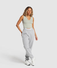 Rib Tank - Chalk Green Marl