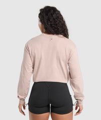 Retro Lifting Long Sleeve T-Shirt - Muted Pink