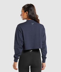 Outline Oversized Top - Heavy Blue