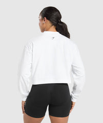 Two Strong Women Midi Long Sleeve Top - White