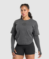 Premium Legacy Washed 2-in-1 Long Sleeve - Black