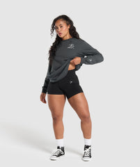 I Love Squats Long Sleeve Skater - Asphalt Grey