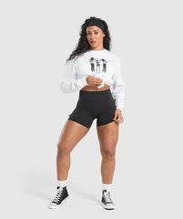 Retro Lifting Long Sleeve T-Shirt - White