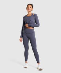 Elevate Long Sleeve Top - Heavy Blue