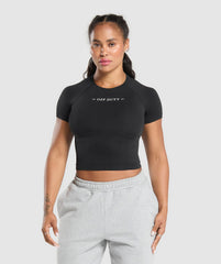 Off Duty Seamless Baby Tee - Black