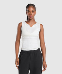Rest Day Rib Top - White Marl