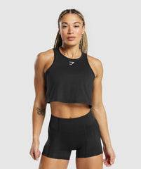 Lifting Essential Cotton Crop Tank - Black