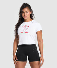I Love Squats Baby T-Shirt - White