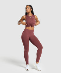 Everyday Seamless Tank - Burgundy Brown