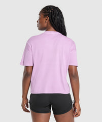 Premium Legacy Washed Oversized T-Shirt - Warm Lilac