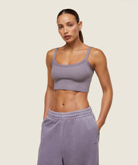 everywear Ribbed Tank - Fog Purple