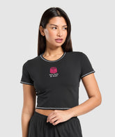 Your Plate or Mine Baby Tee - Black