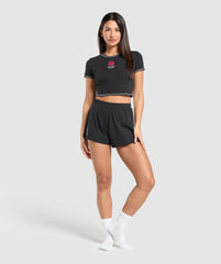 Your Plate or Mine Baby Tee - Black