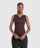 Rest Day Rib Top - Brown Marl