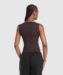 Rest Day Rib Top - Brown Marl