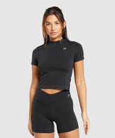 Everyday Seamless Tight Fit Tee - Black