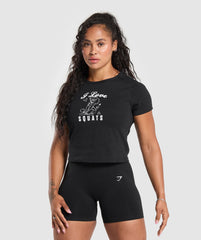 I Love Squats Baby T-Shirt - Black
