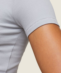 everywear Ribbed Tee - Ice Grey