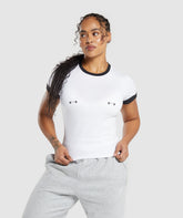 Lifting Graphic Baby T-Shirt - White/Black